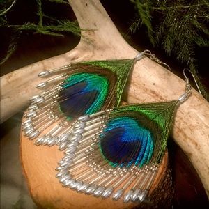 Peacock Feather Earrings